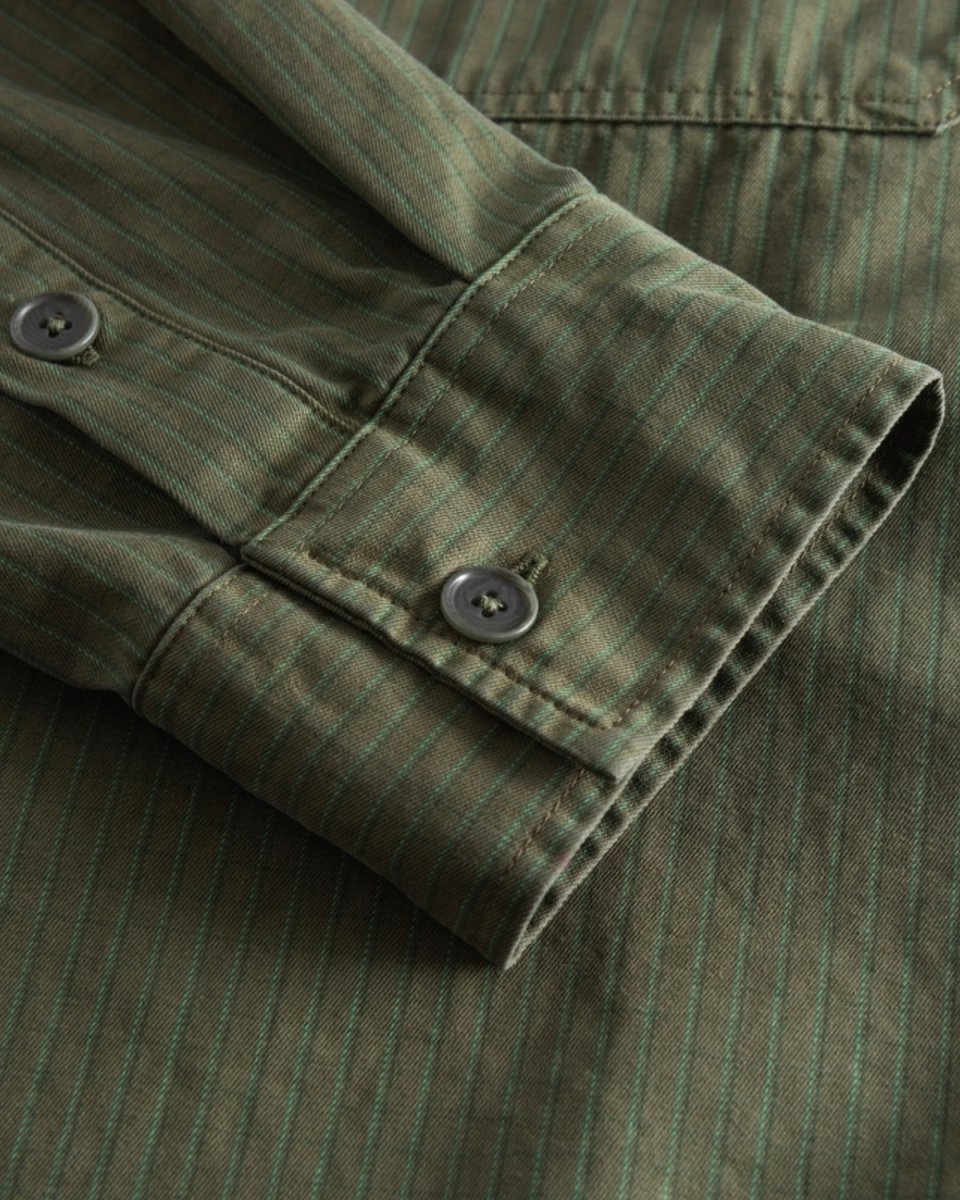 avenir-crispy-check-shirt-olive_3.jpg Avenir Crispy Check Shirt - Olive