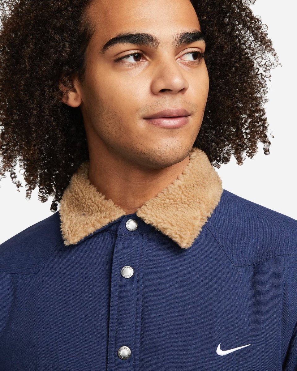 Padded Flannel Skate Jacket - Navy/Wood/White