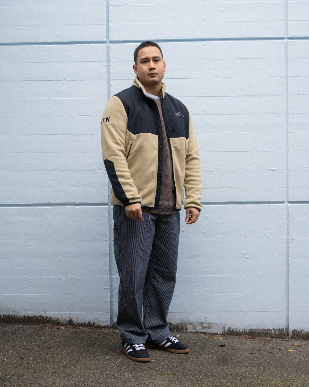 Nikolaj - Halo Blocked Fleece Gray Green