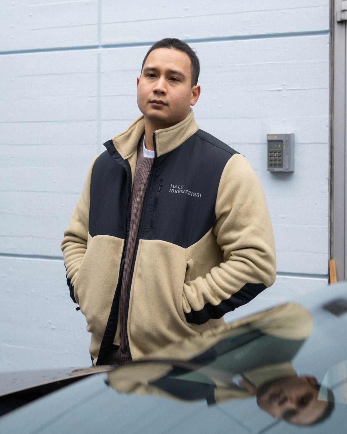 Nikolaj - Halo Blocked Fleece Gray Green