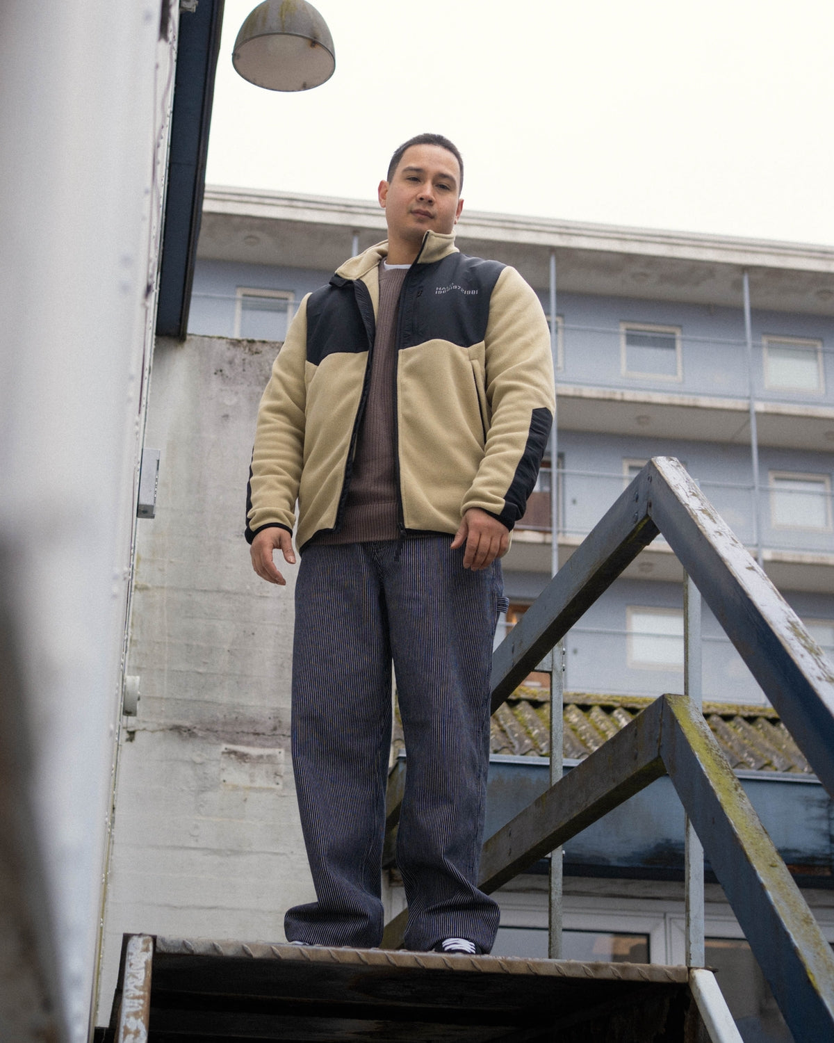 Nikolaj - Halo Blocked Fleece Gray Green