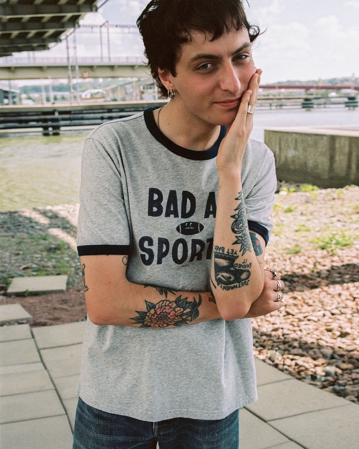 Ricky Bad At Sport T-Shirt - Grey