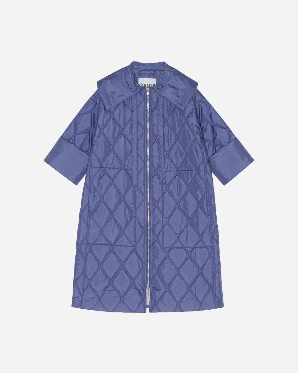 Ripstop Quilt Coat - Gray Blue Levere