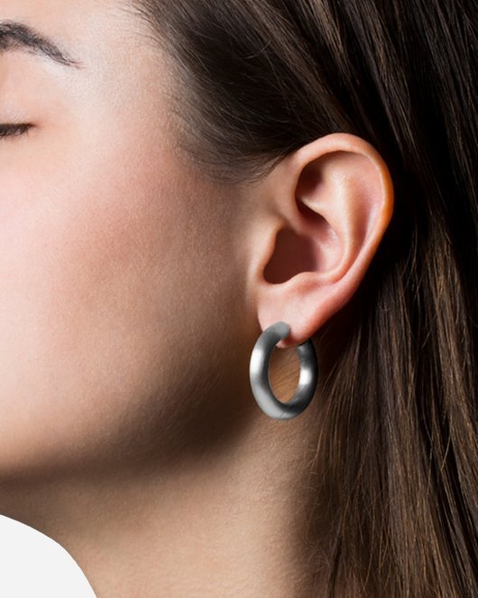 Chunky Hoops - Silver