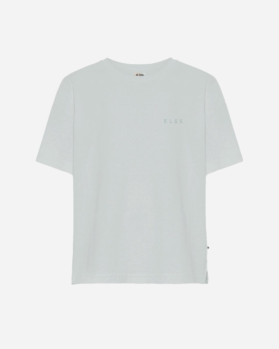 ELSK® PURE EMB THILDA TUNG TEE - SEA GREY