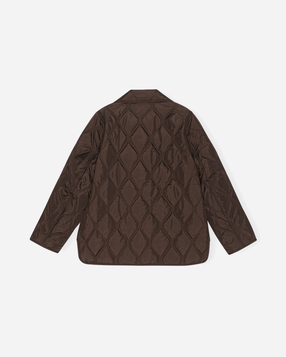 Ripstop Quilt Asymmetric Jacket - Mole