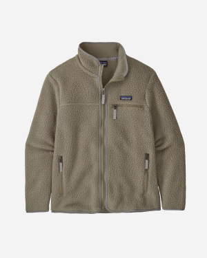 W's Retro Pile Jacket - River Rock Green Udsalg