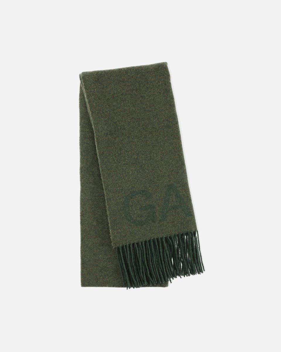 Wool Mix Scarf - Forest Night