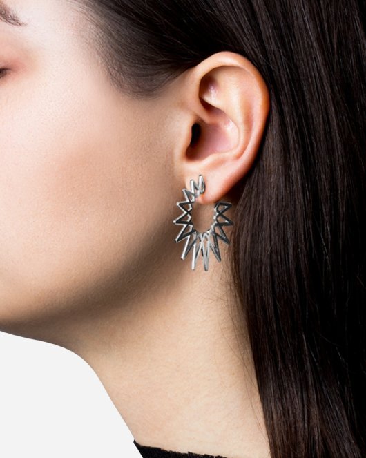 Big Sun Earring - Sterling Sølv
