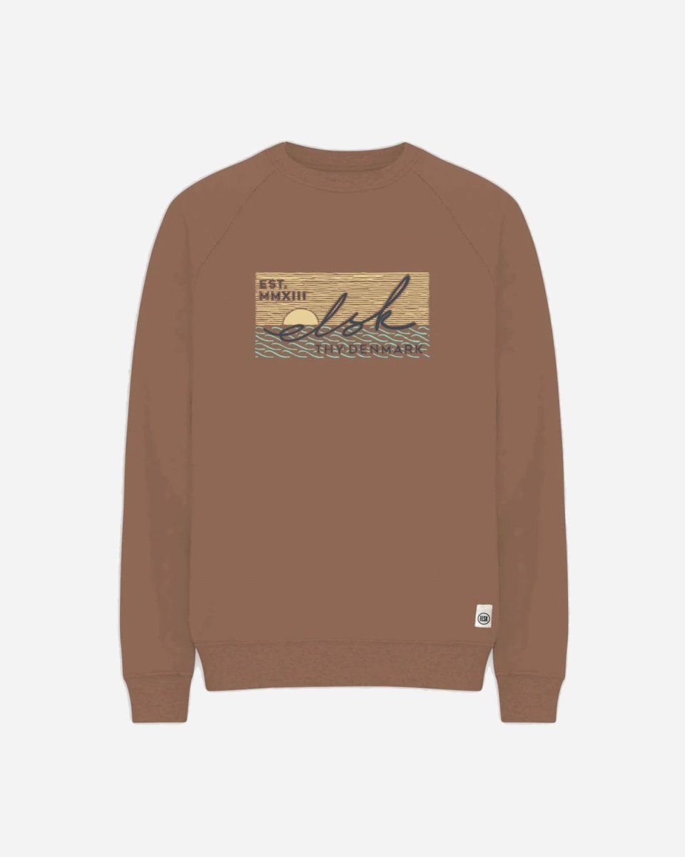 ELSK® SUNSIGN22 TVÆRS MEN'S CREWNECK - TAUPE BROWN
