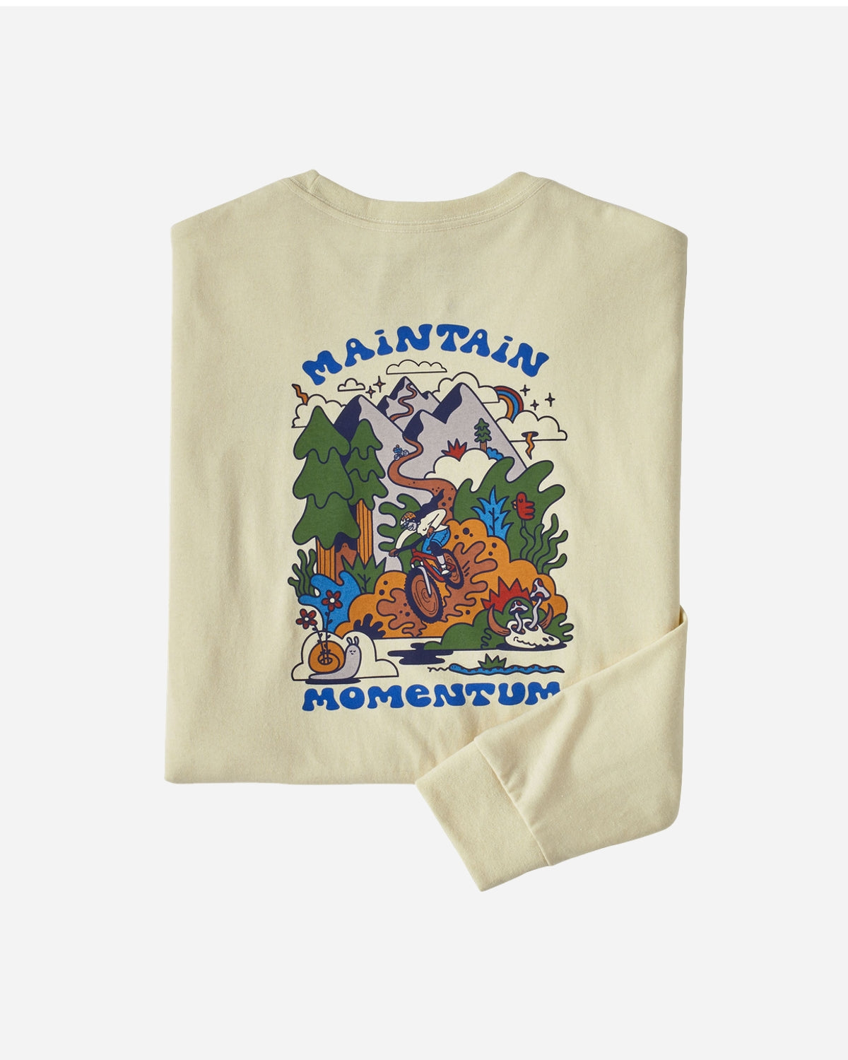 M's L/S Maintain Momentum Pocket Responsibili Tee - Birch White