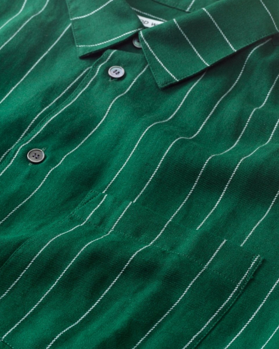 Thor Cotton Linen Shirt - Bottle Green