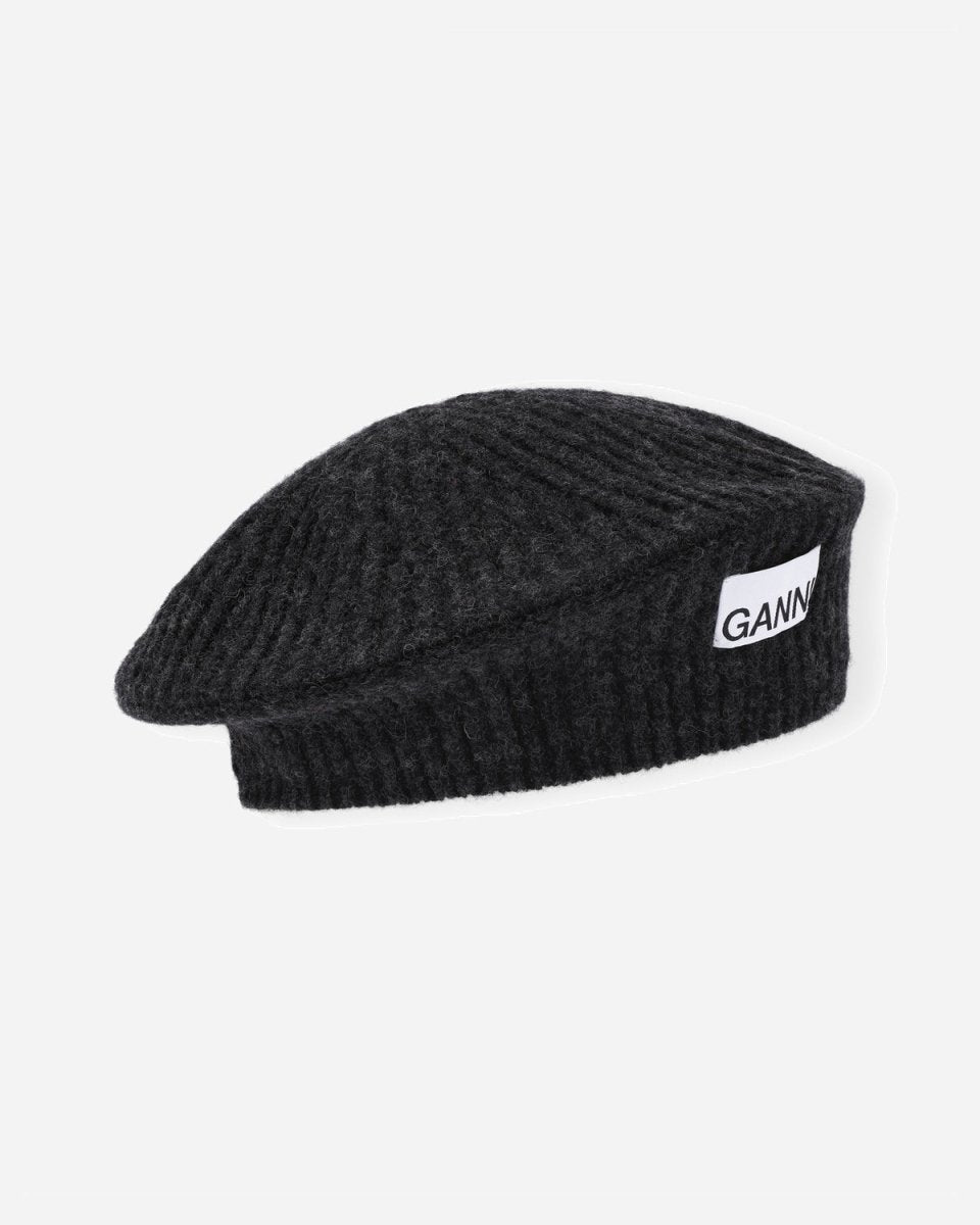 Structured Rib Beret - Phantom