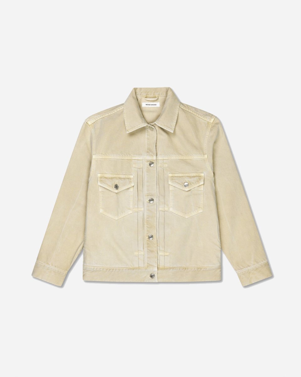 Carrie Rigid Denim Jacket - Light Sand