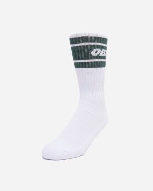 Cooper II Socks - White/Dark Cedar