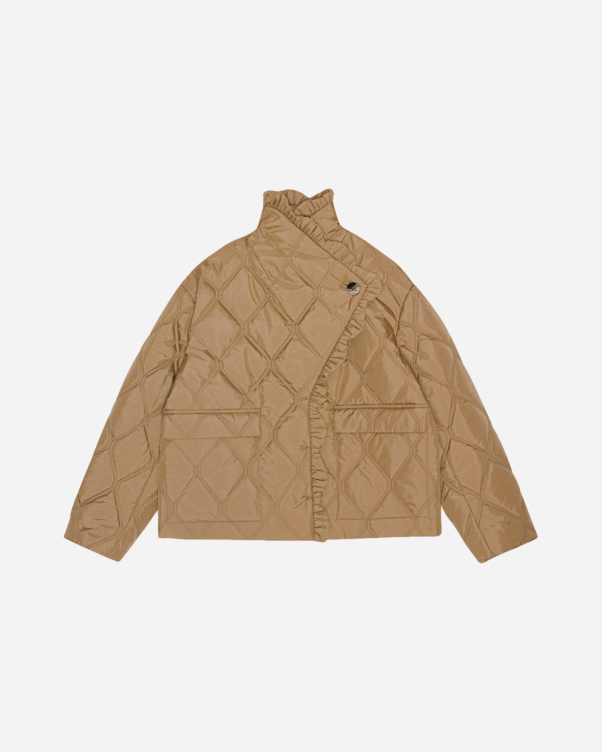Ripstop Quilt Frill Edge Jacket - Petrified Oak