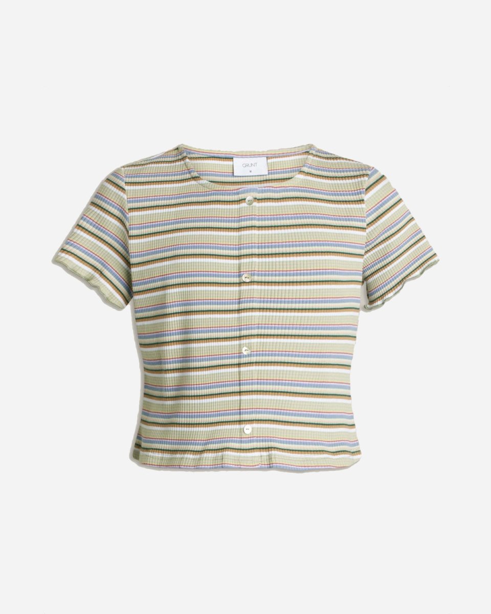 Fodil Rib Tee - Light Green