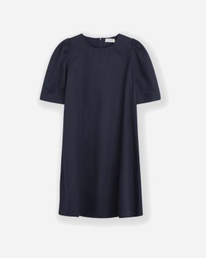 Billie O-neck Dress - Dark Navy