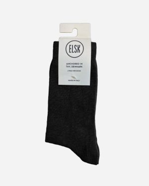 ELSK® EIK SOCKS. 2-PACK - Black Rabat