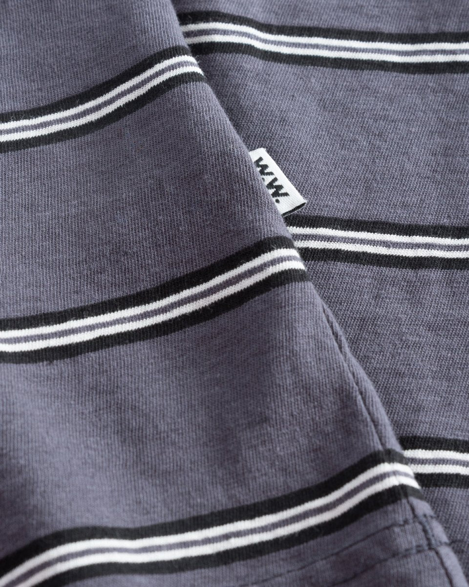 Sami Stripe T-shirt - Dusty Blue Stripes