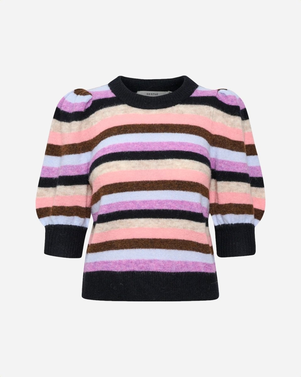 Alpha SS Multi Striped Pullover - Xenon Multi Levere