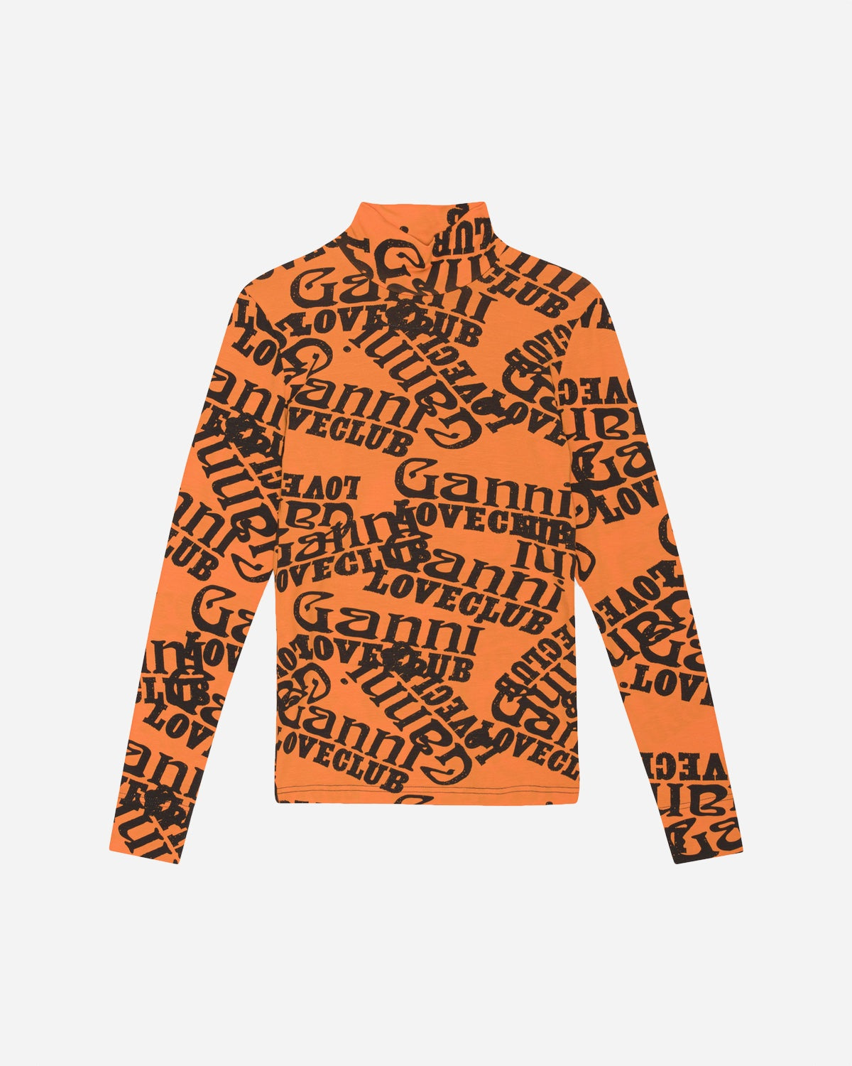 Light Stretch Jersey Rollneck - Vibrant Orange