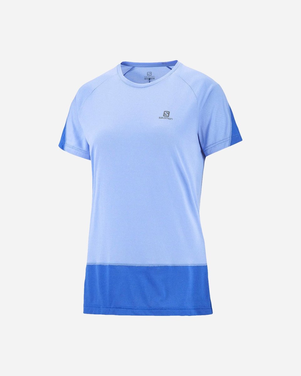 W Cross Run Tee - Provence/Heather/Blue