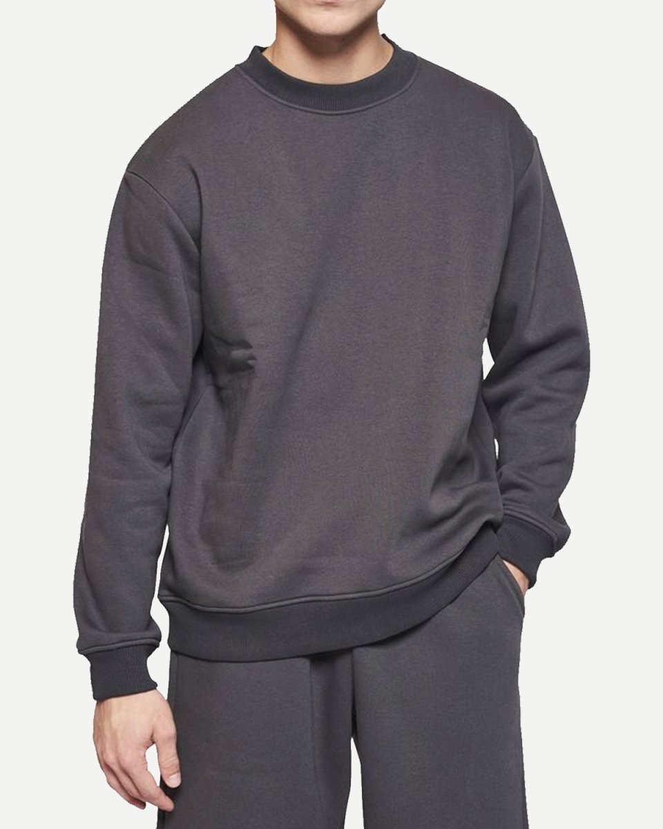 Mufti Mitu Crew - Dark Grey Online Hot Salg