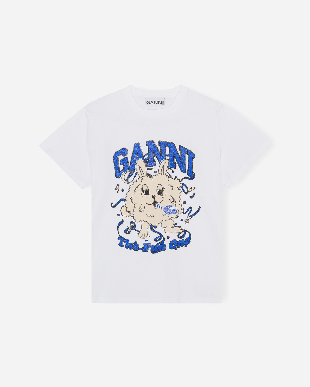 Basic Jersey Fun Bunny Relaxed T-shirt - Bright White