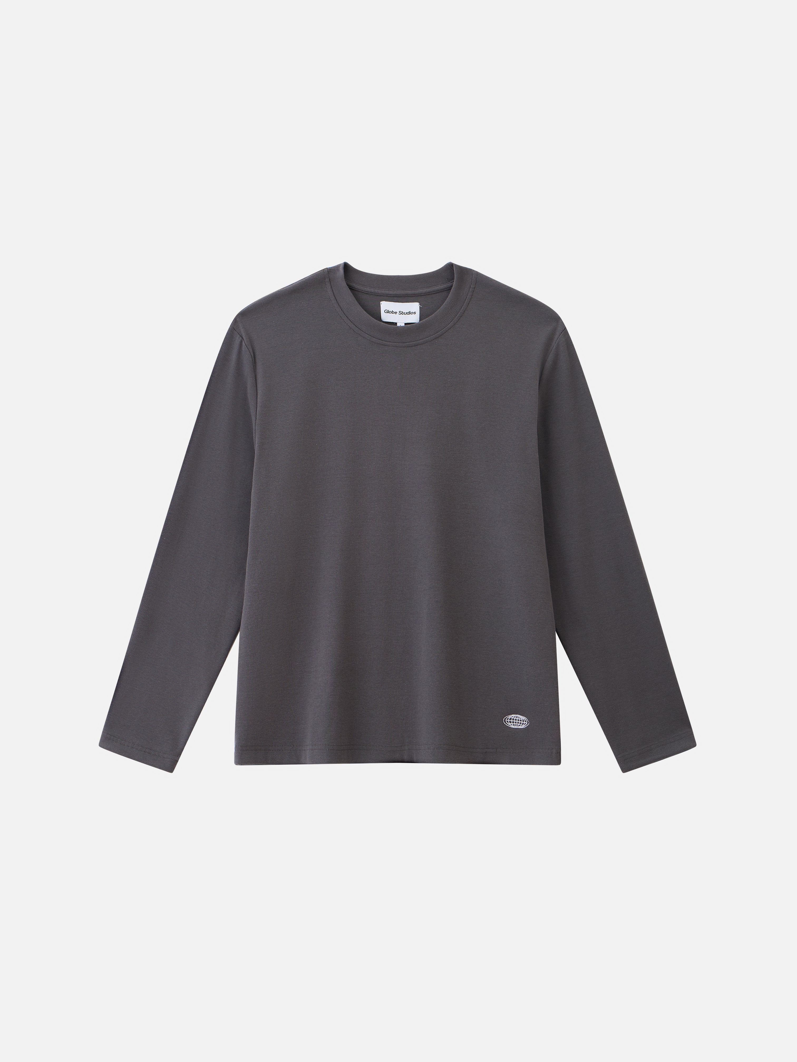 Rib Long Sleeve 'Grey' Online salg
