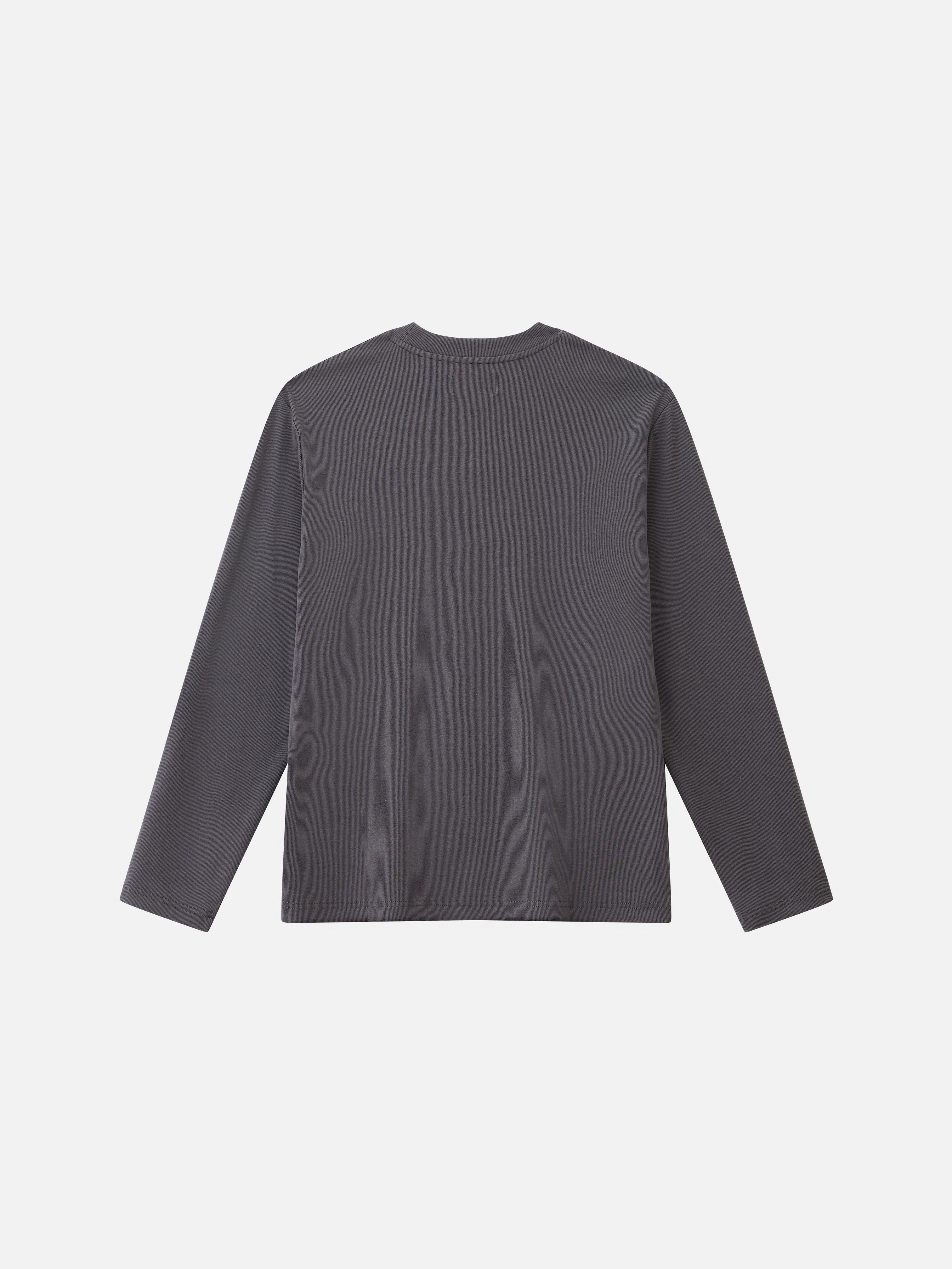 Rib Long Sleeve 'Grey' Online salg