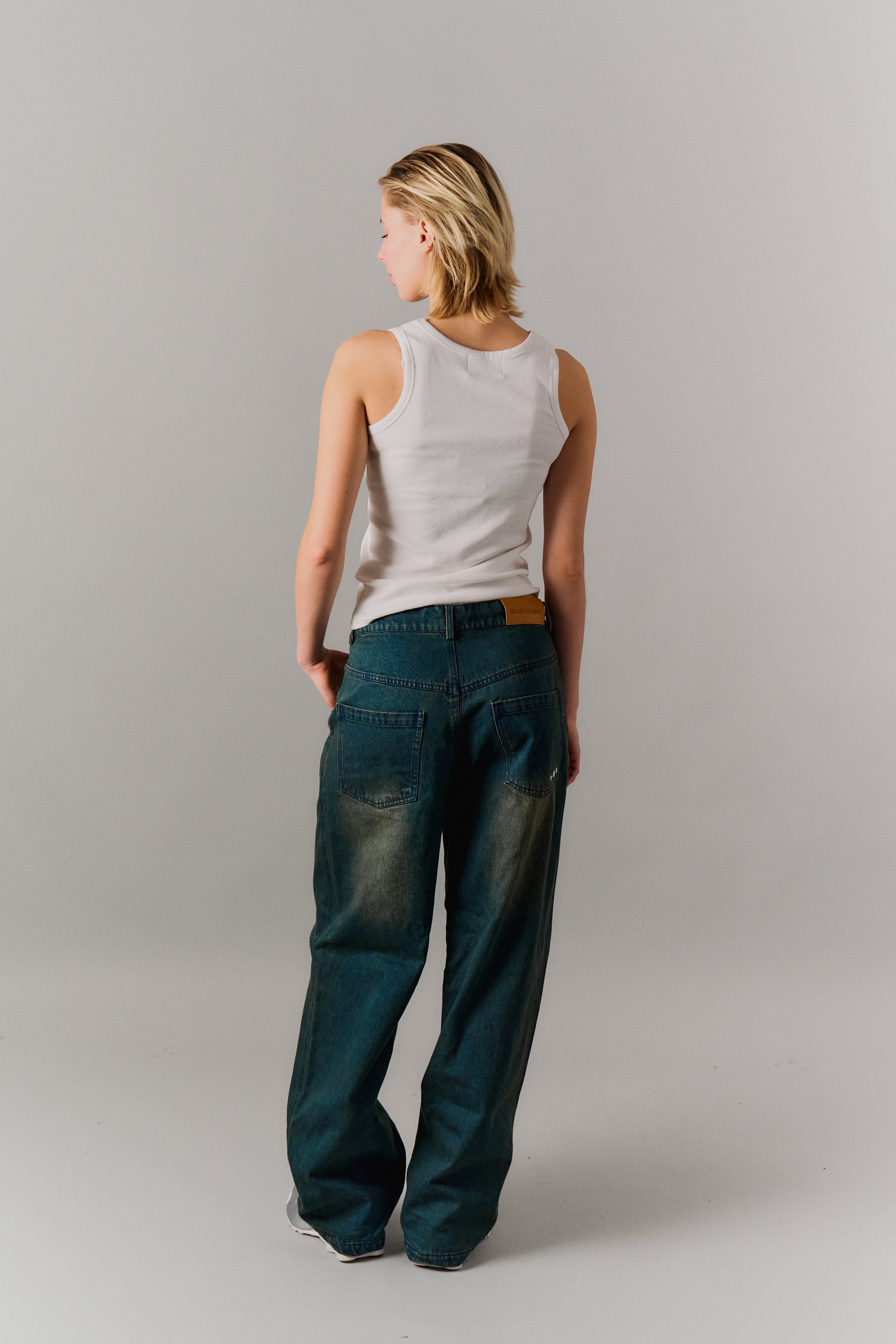 Washed Baggy Jeans