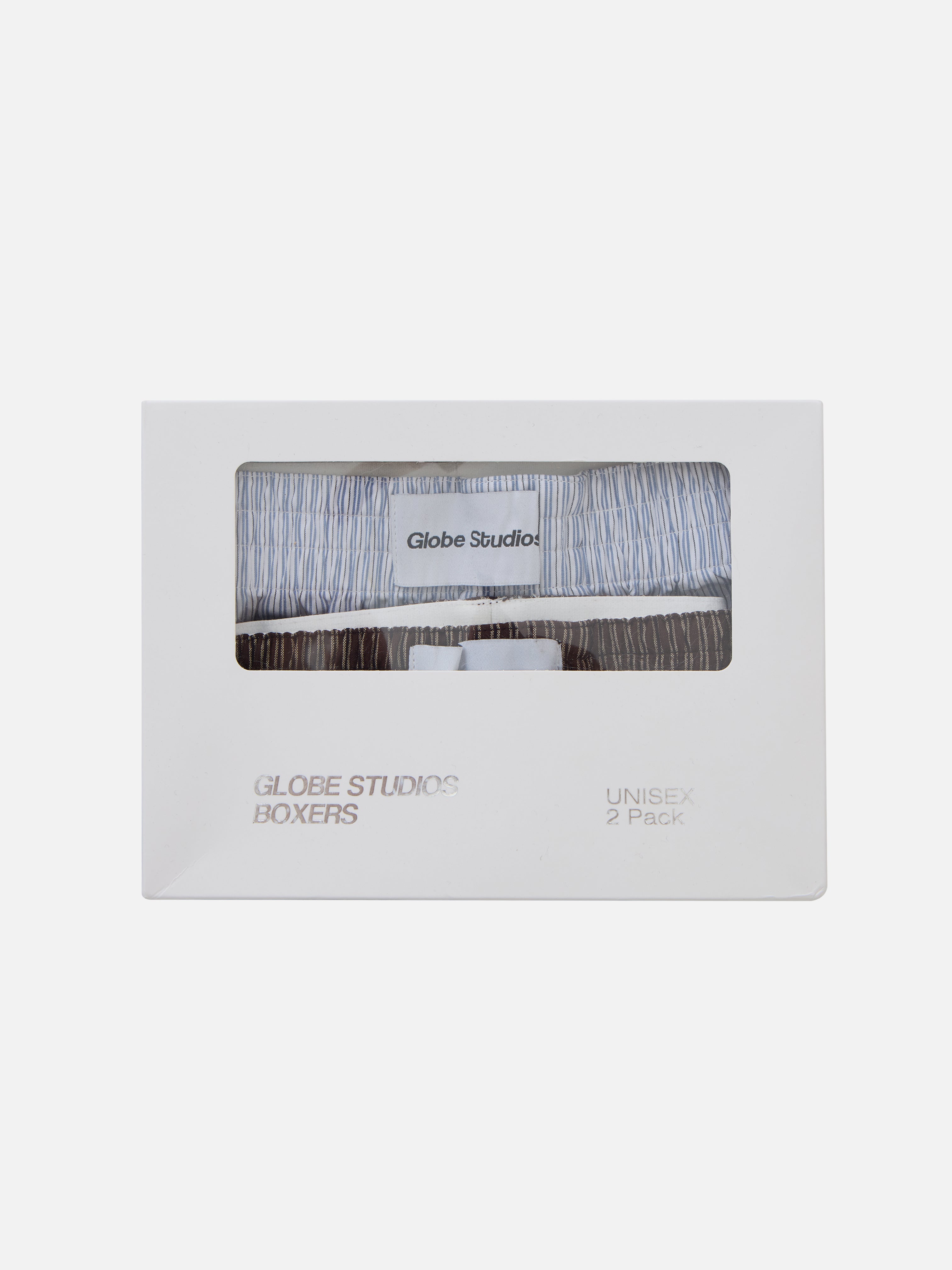 2-PACK Boxers Brown/Blue Striped