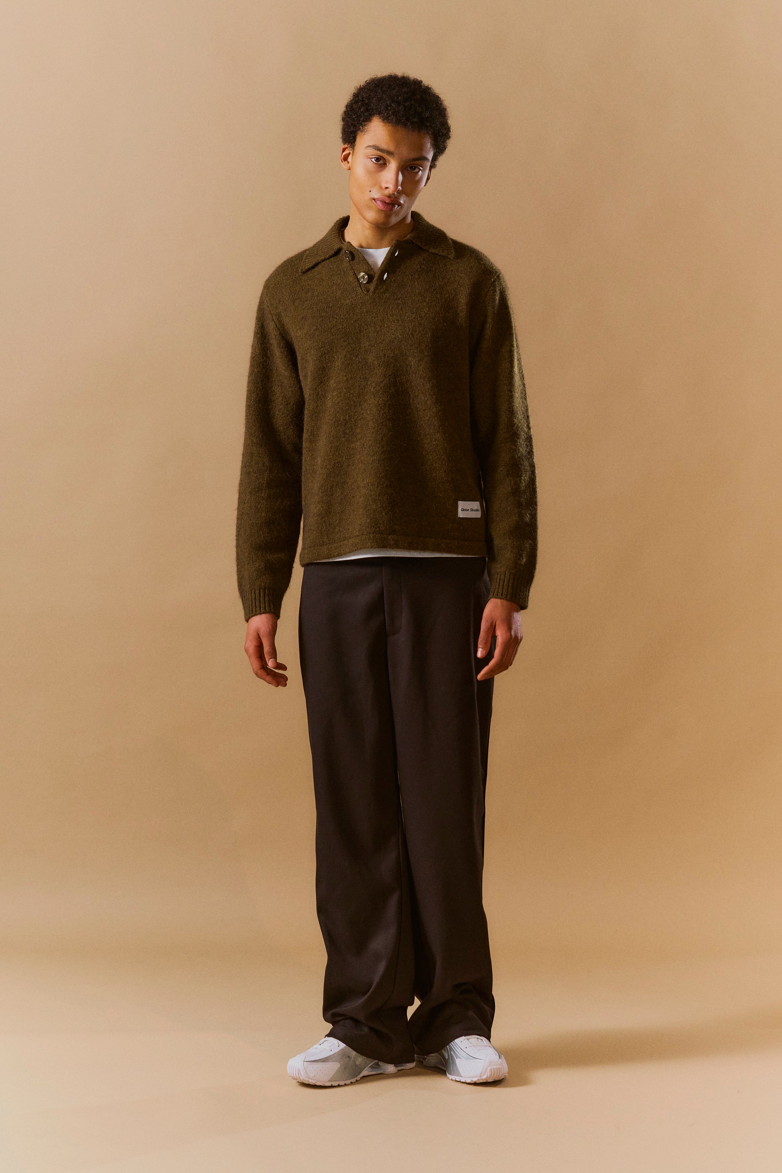 Alpaca wool knitted Polo Shirt Udsalg