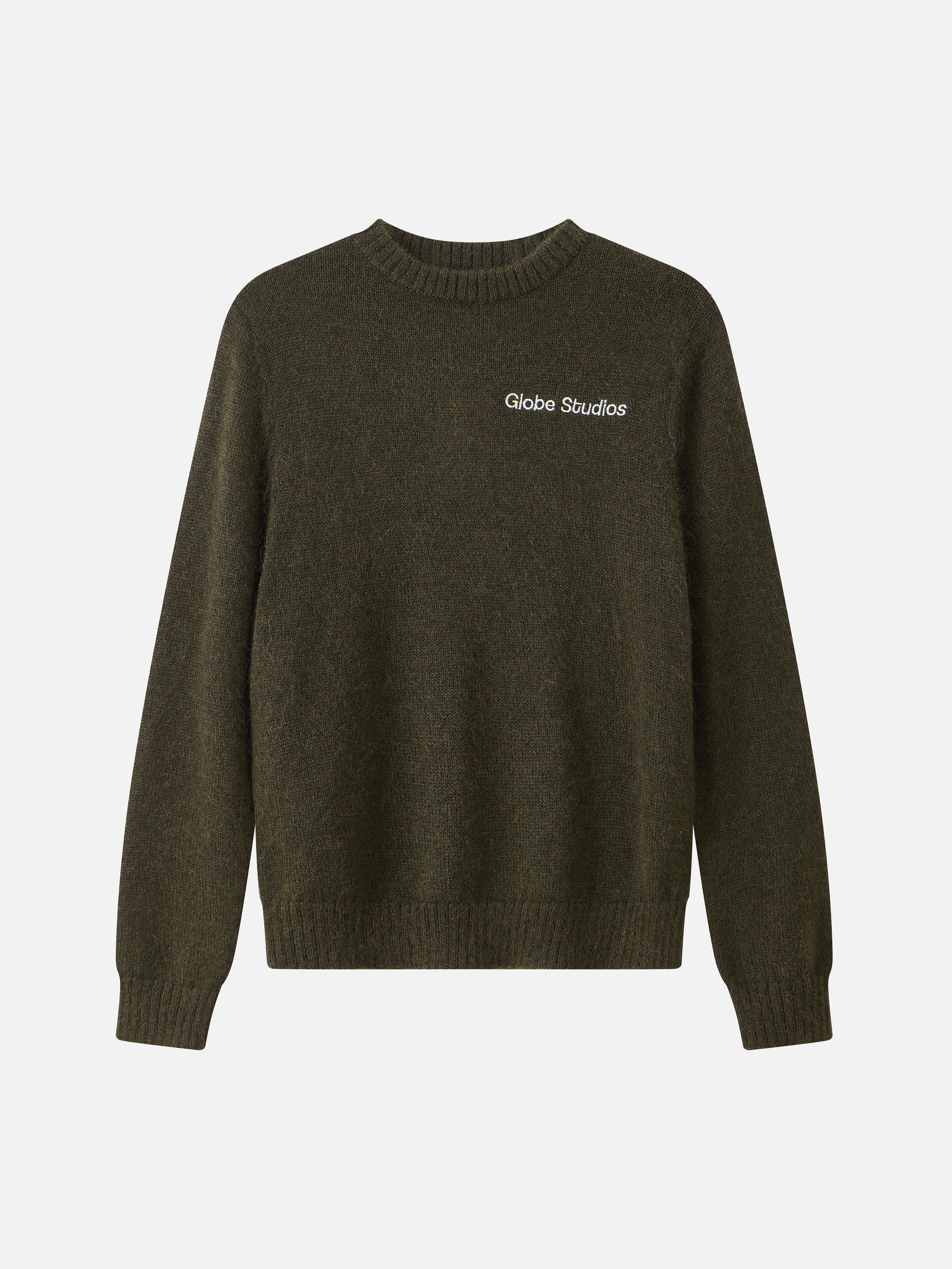 Mohair Blend Pullover 'Oliven' Levere
