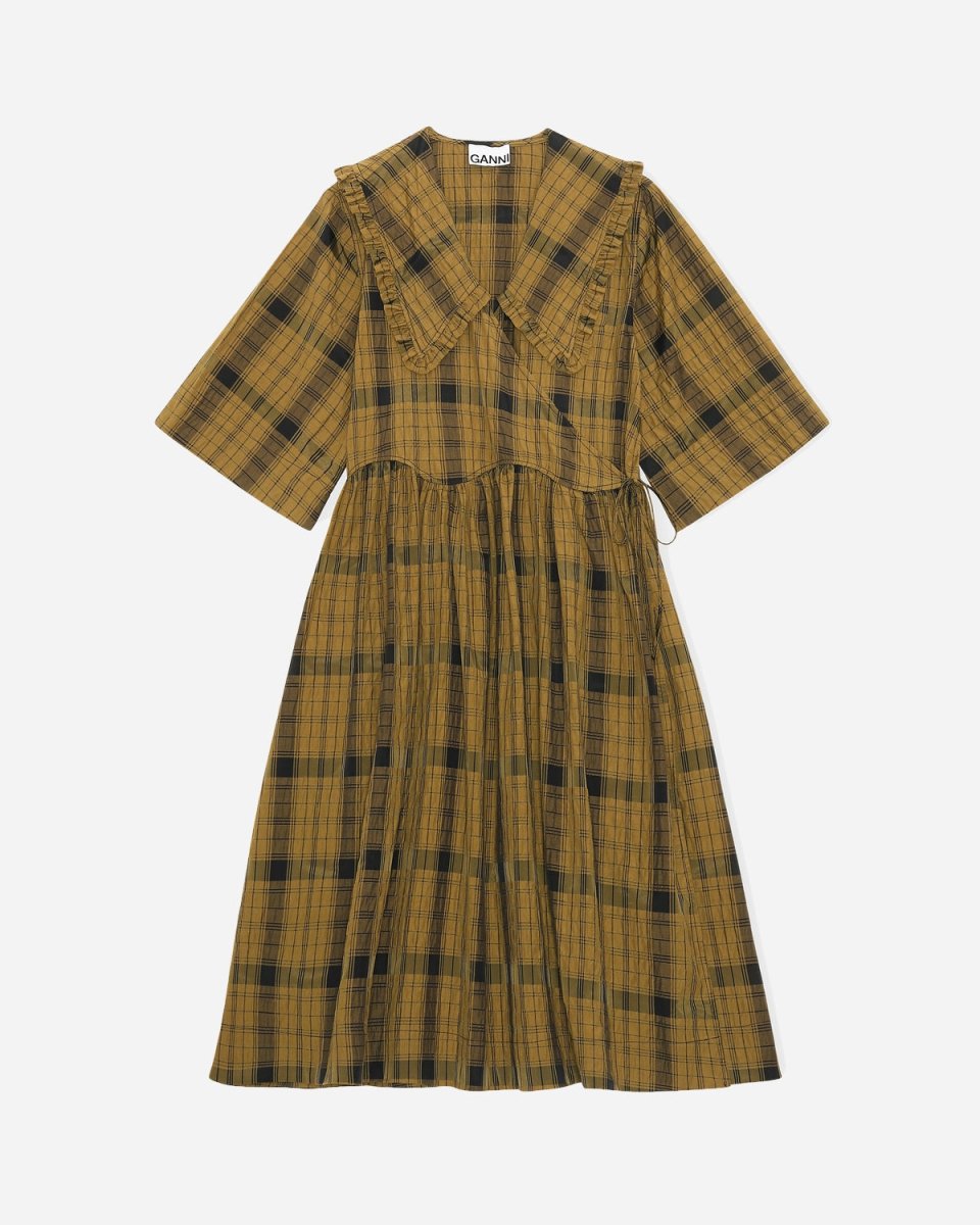Ruffle Collar Wrap Dress - Butternut
