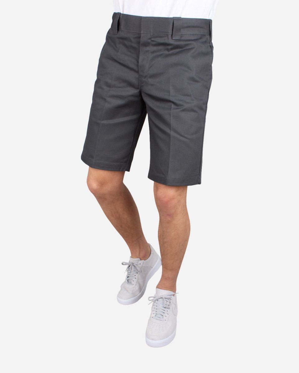 Slim Straight Work Short - Charcoal Grey