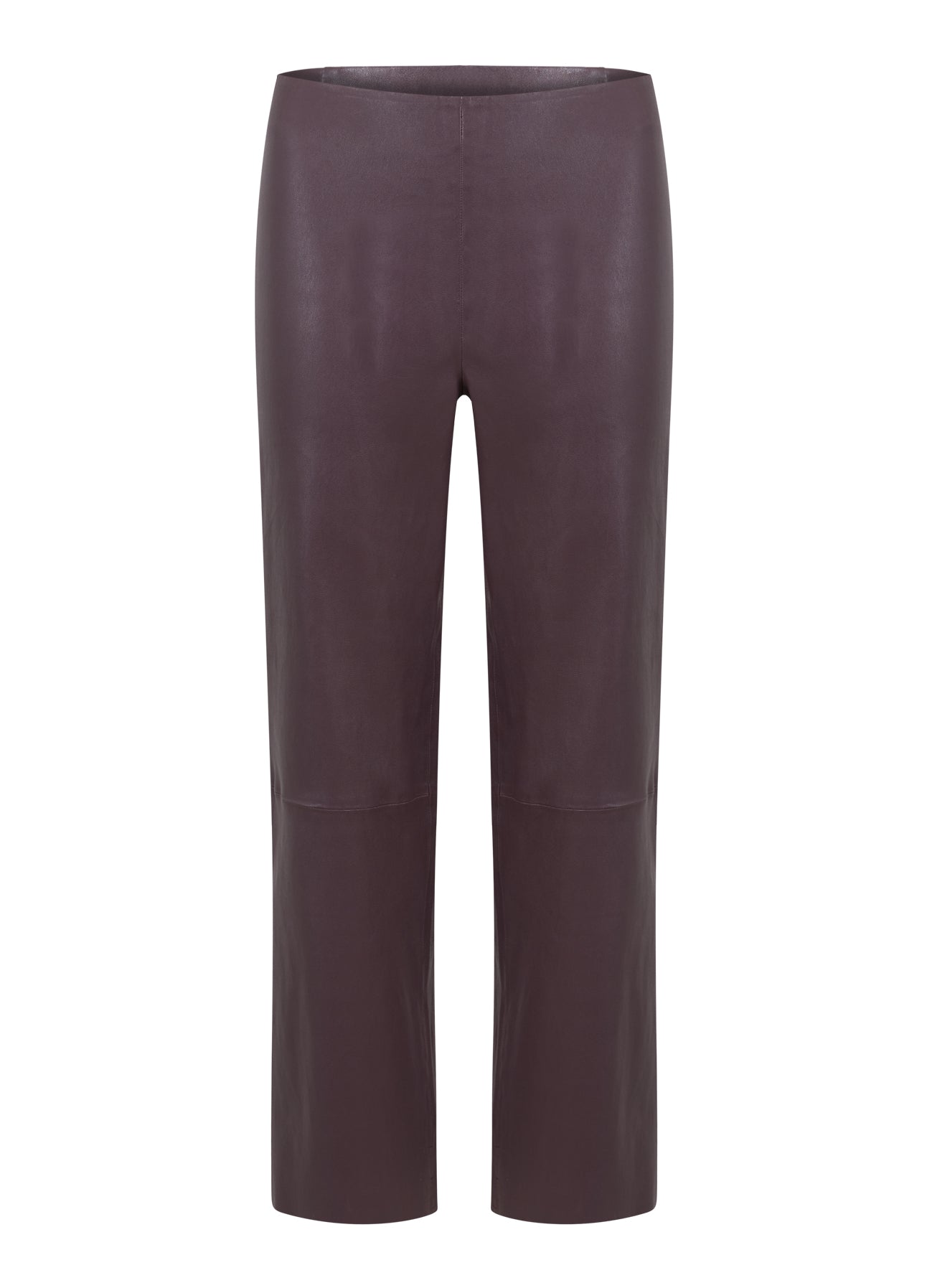LÆDER LEGGINS M. UDVIDET BEN - MYNTE PASFORM - Bordeaux