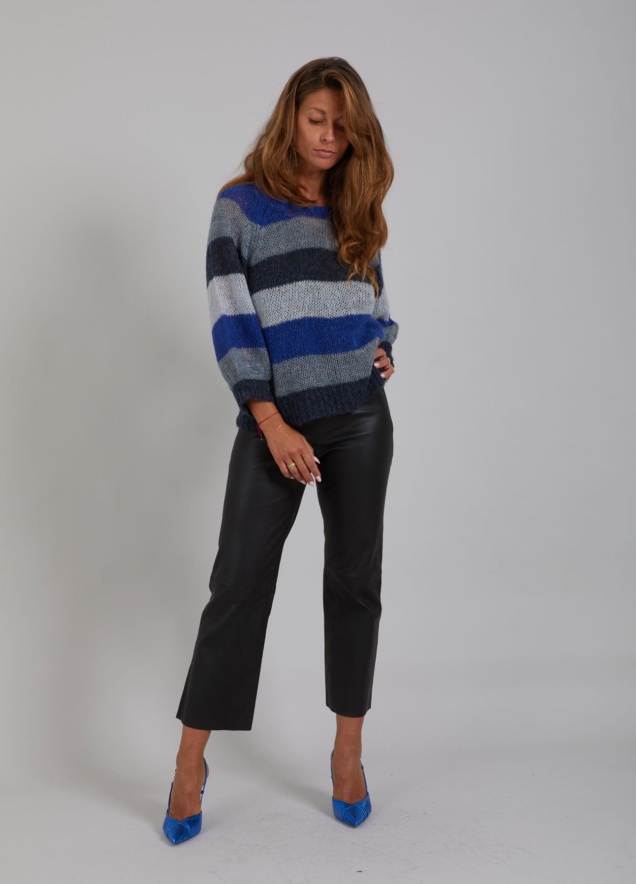 LÆDERLEGGINGS M. BREDE BEN - MYNTE FIT - Black