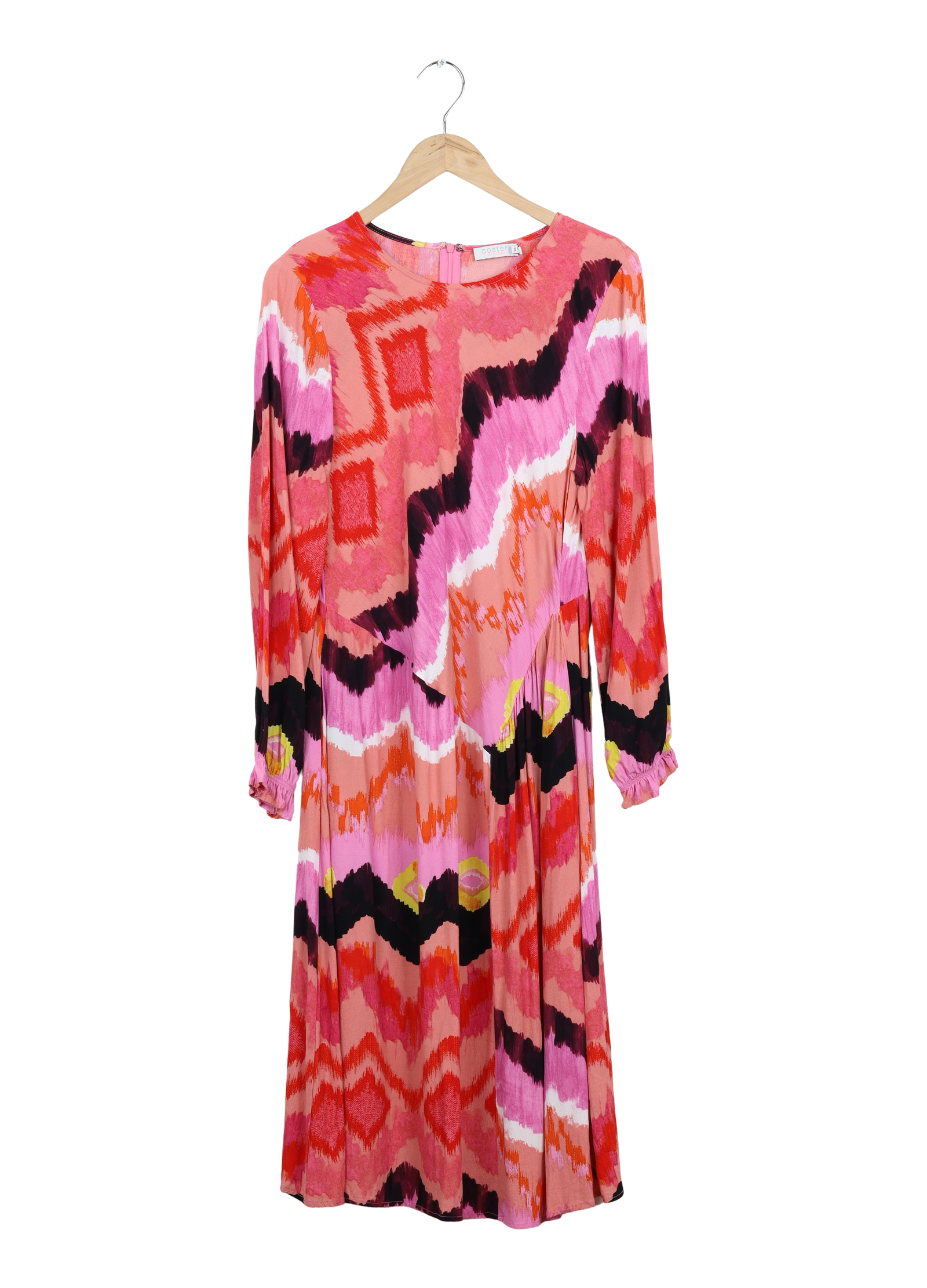 PRE-LOVED KJOLE M. MULTI FARVE IKAT PRINT - Multi color ikat print