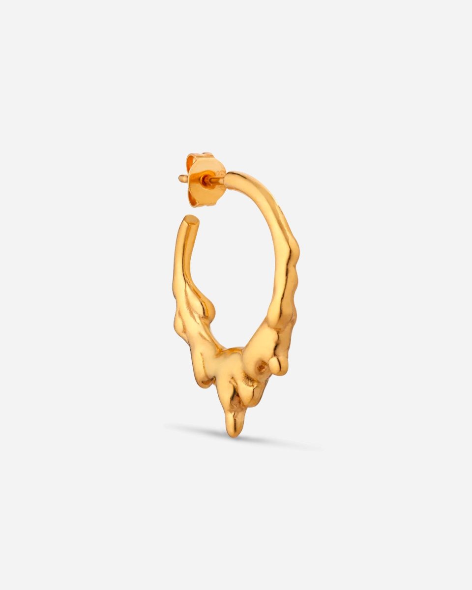 Small Drippy Hoop - Gold