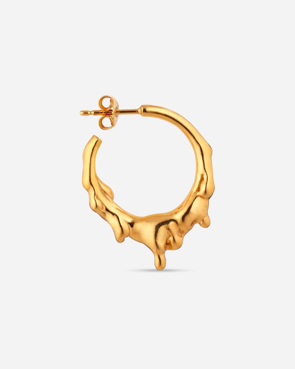 Small Drippy Hoop - Gold