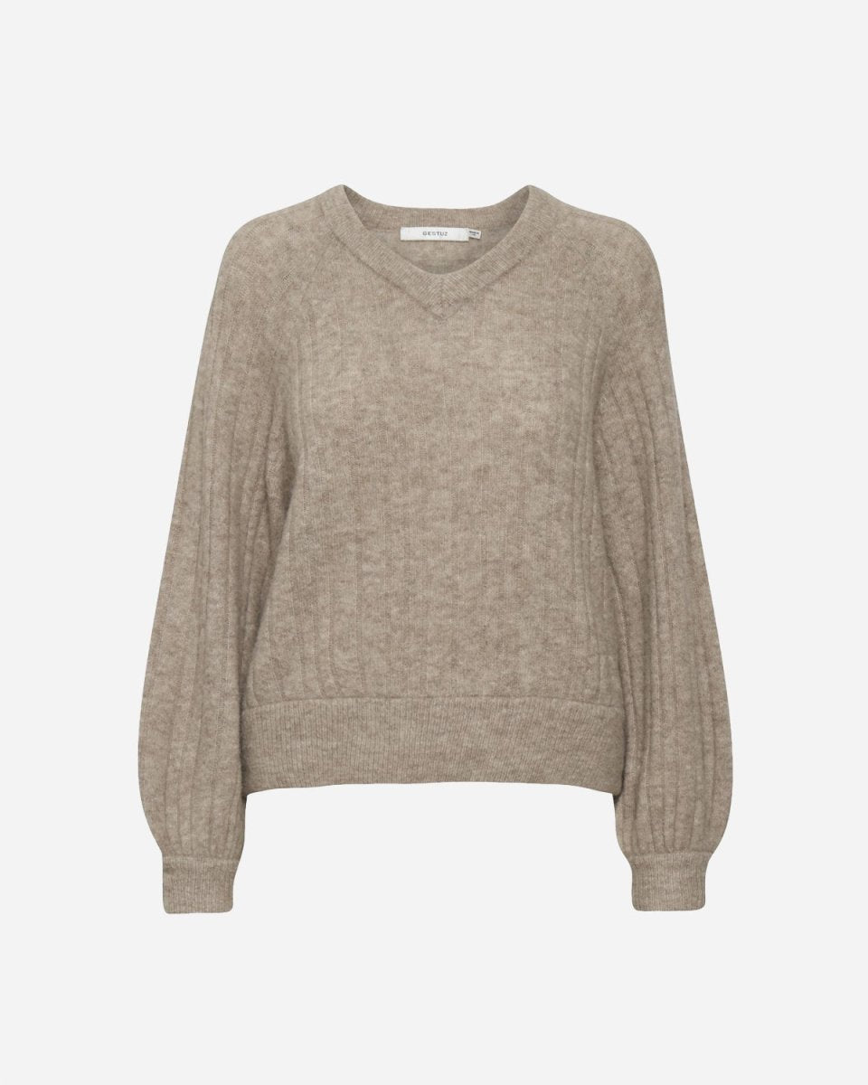 AlphaGZ R V-Pullover - Warm Sand Melange