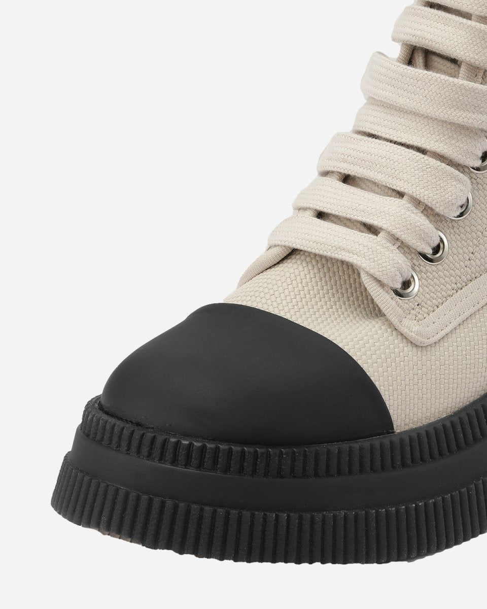 Creepers Textile Lace Up Boot - Egret Levere