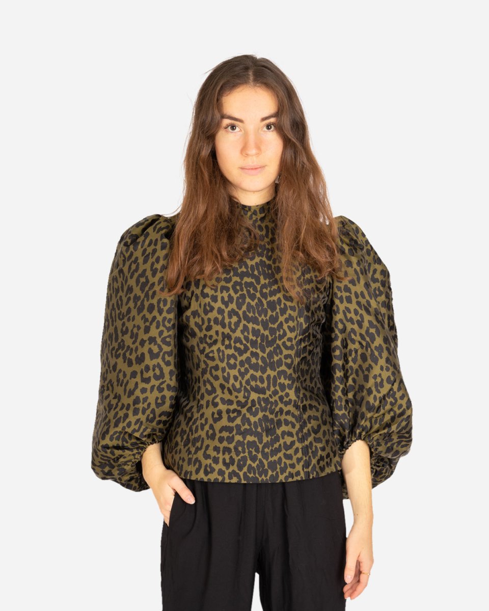 Crispy Jacquard - Olive Drab på udsalg