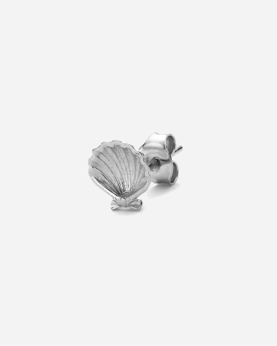 Salon Scallop Earstud Back - Silver