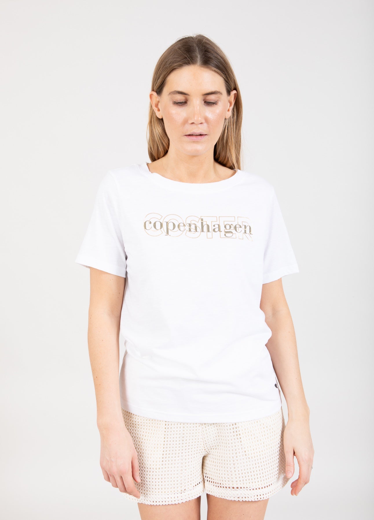 T-SHIRT MED LOGO - White