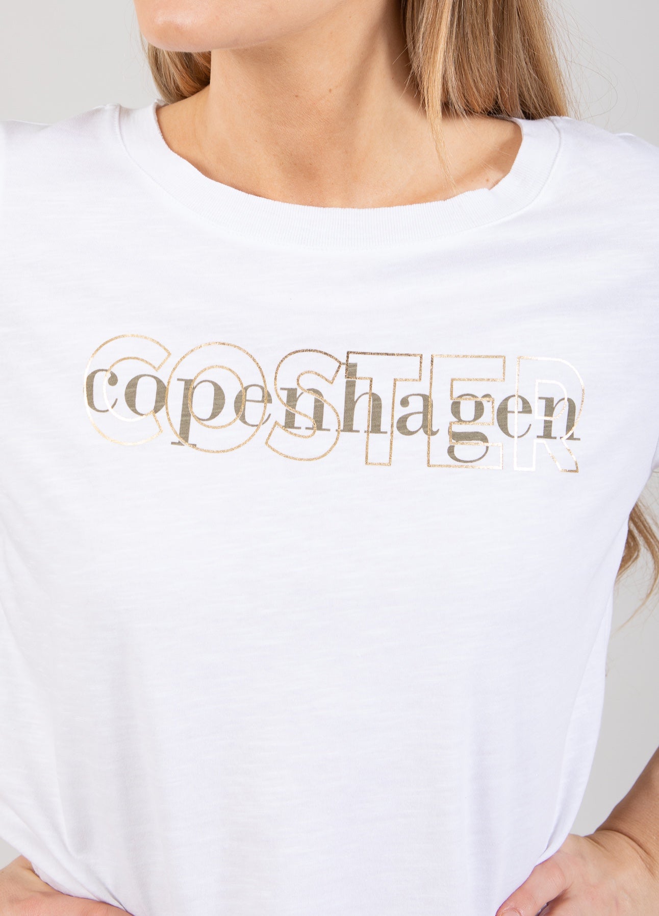 T-SHIRT MED LOGO - White