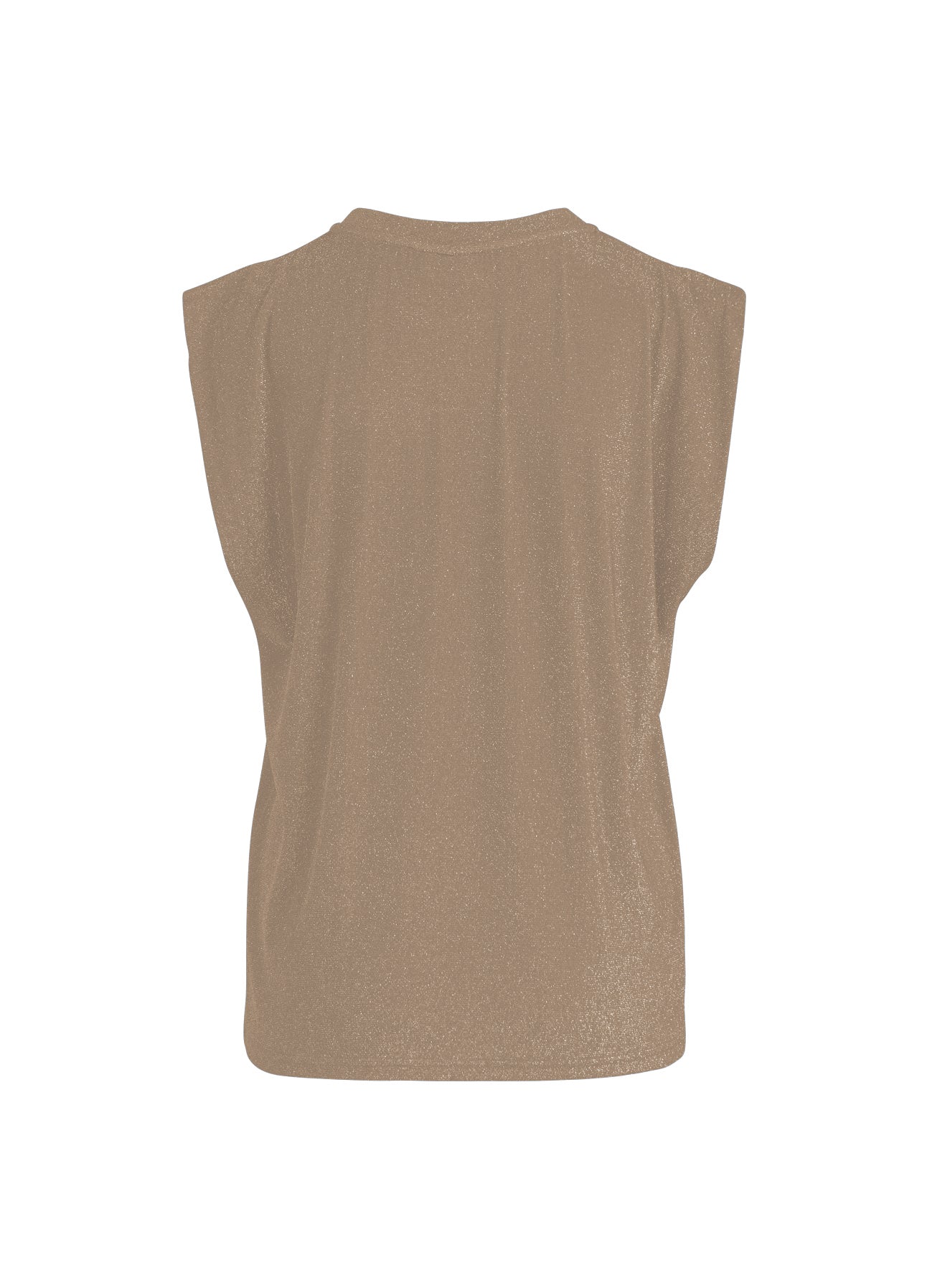 TOP I LUREX JERSEY - Shimmer sand