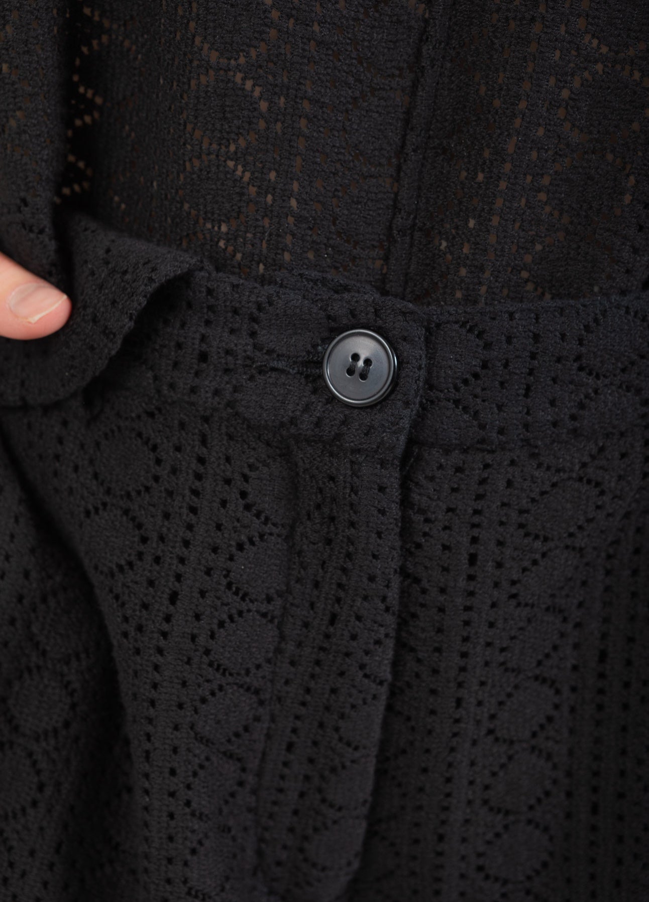 CC HEART ARIA HÆKLEDE SHORTS - Black